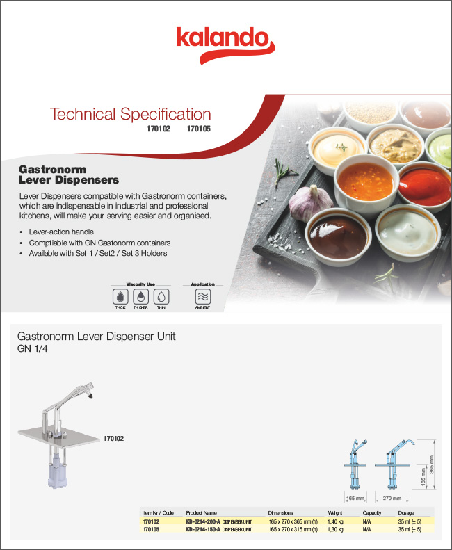 Блок дозатора Gastronorm GN 1/4