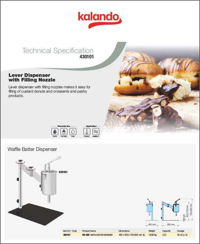 Дозатор для теста вафельного теста