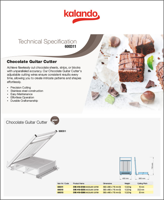 Гитарный нож для резки шоколада