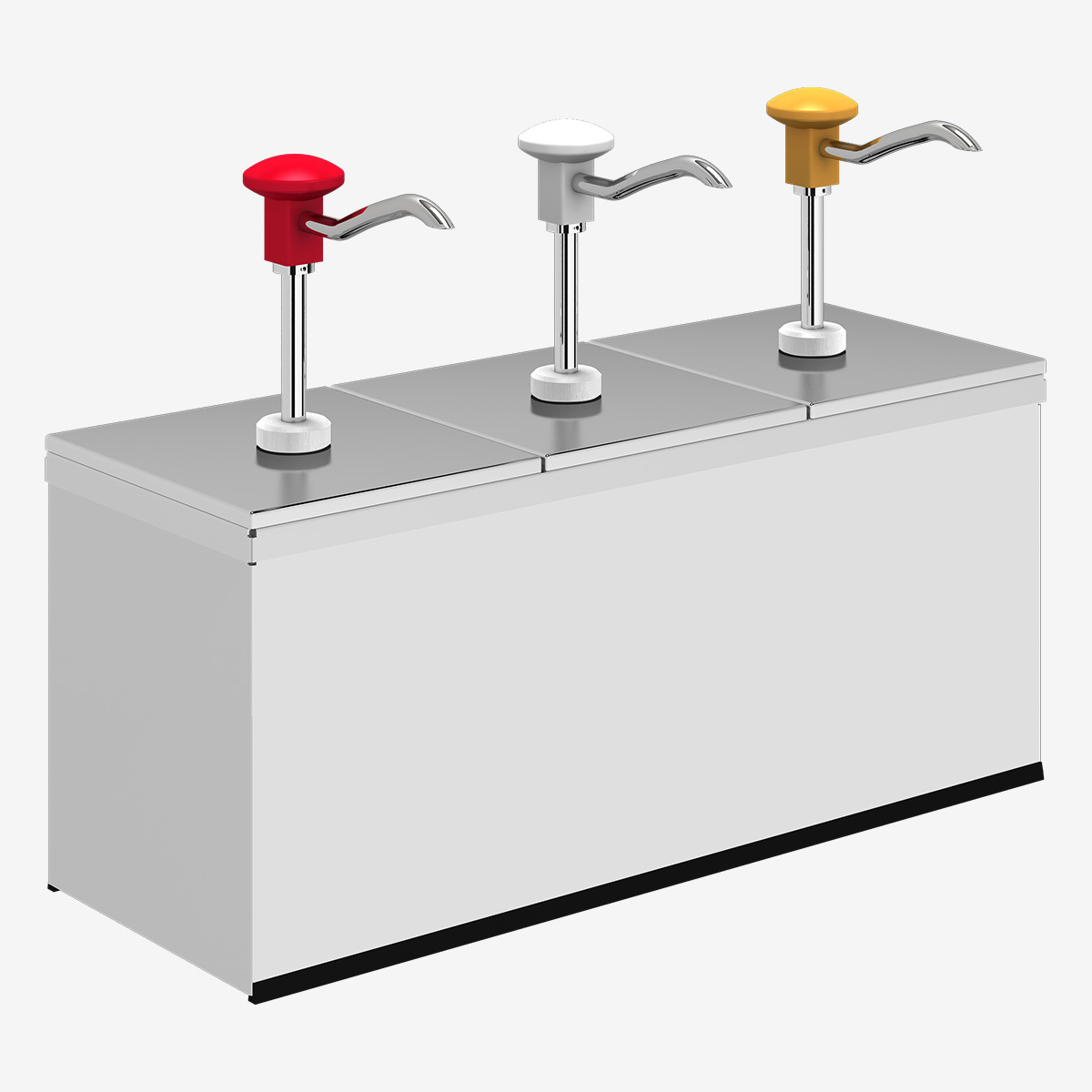 Дозатор с кнопкой с контейнером GN 1/6 200 / Набор из 3 держателей